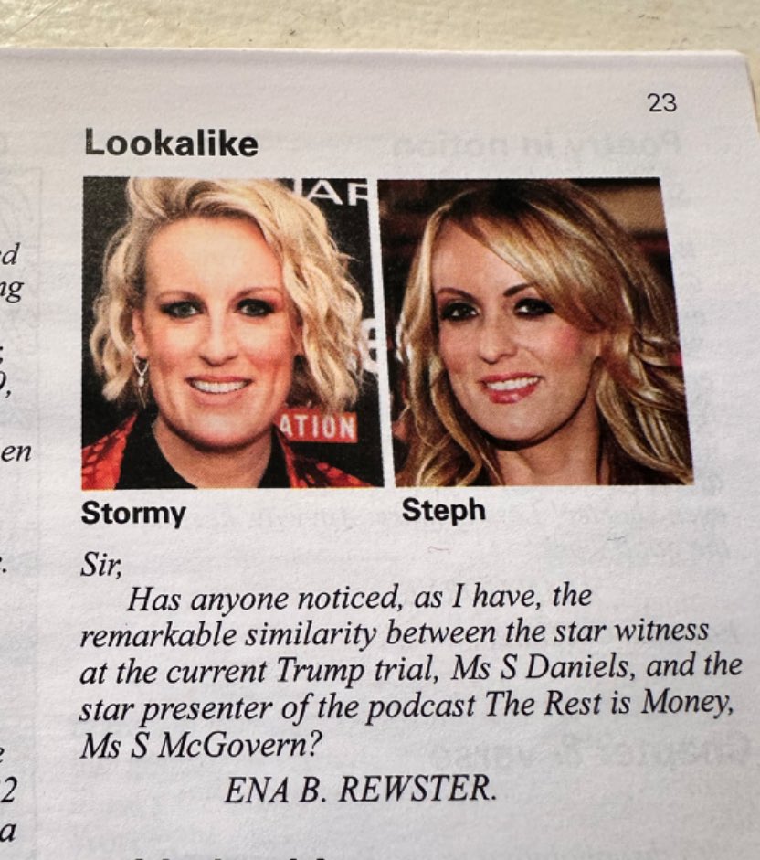 I am Stormy Daniels. 

Thanks @PrivateEyeNews for revealing my true identity. #screwTrump