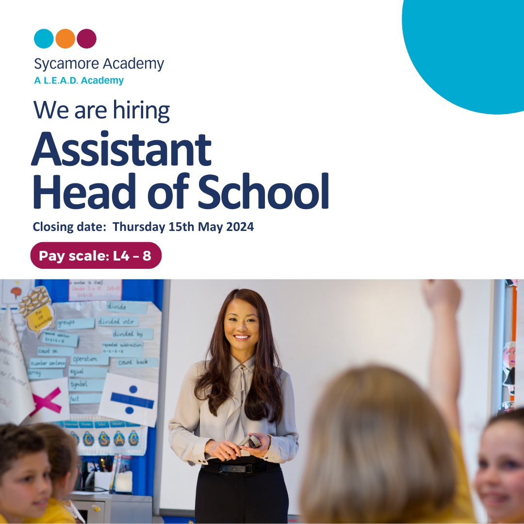 Sycamore Academy is seeking an Assistant Head of School to join their team. If you're committed to promoting excellence, equality, and high expectations for all pupils, apply now and become part of their dynamic team. leadacademytrust.co.uk/vacancies/depu…
