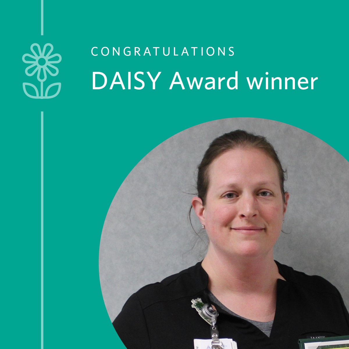 Congratulations to Talia Bailey! She is the April recipient of the Daisy Award. The @DAISY4Nurses is behind the internationally recognized honor, celebrated in over 5,000 healthcare facilities and schools of nursing in all 50 states and 31 other countries and territories.