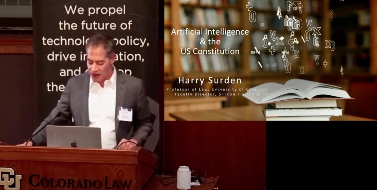 The videos for our recent conference on 'Artificial Intelligence and the Constitution' are now online, including my keynote address, for those who are interested. @ColoLaw @SiliconFlatiron youtube.com/watch?v=PWsb4B…