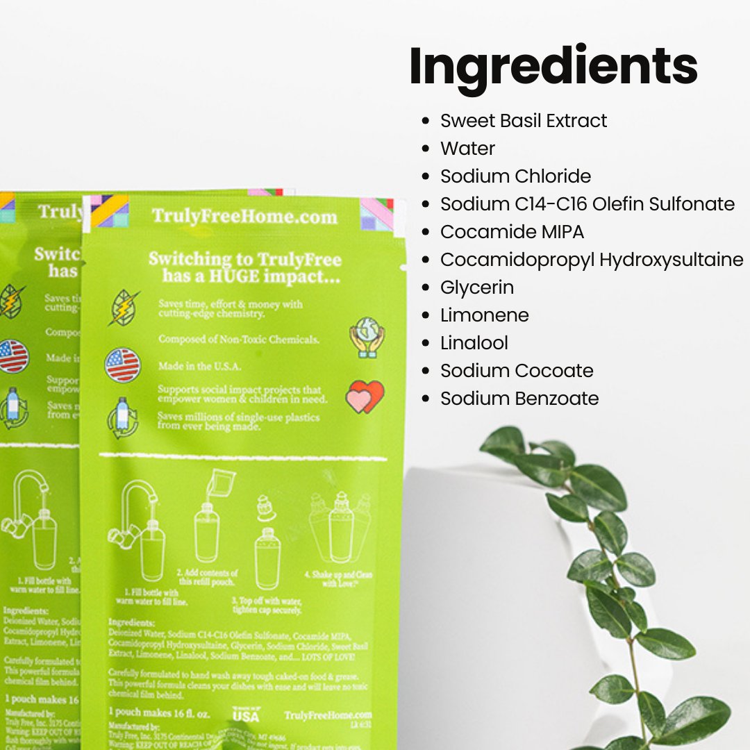 TrulyFreeHome's tweet image. Elevate your kitchen game to new heights with Truly Free Dish Soap 🌿✨. In a world where the quest for purity and safety in our homes has never been more critical, this dish soap emerges as a beacon of hope for families everywhere.

#TrulyFree #DishSoap #RefillableCleaners