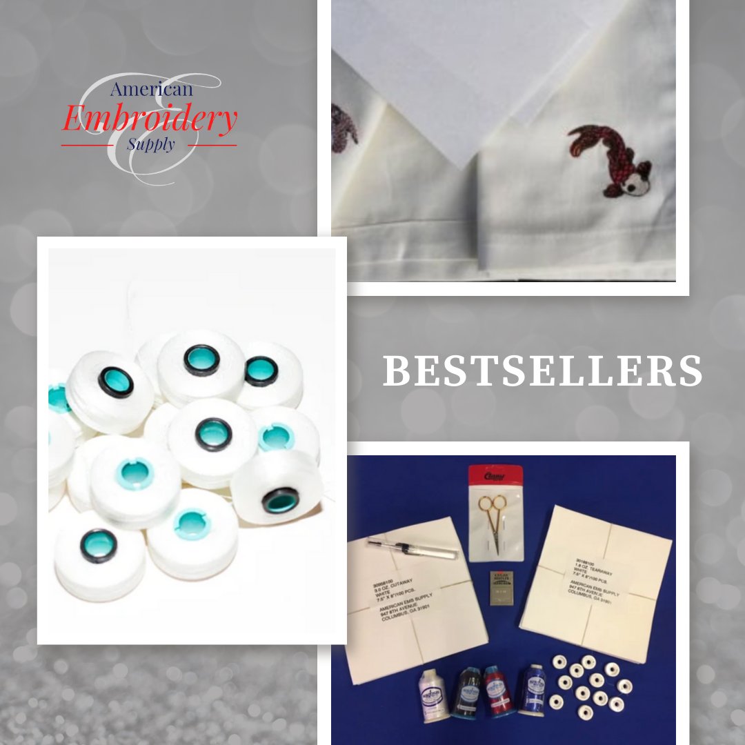 Our bestselling products are beloved by many of our repeat customers. Why not try some of them out with your next project?

Shop now at americanemb.com.

#americanembroiderysupply #embroiderysupply #monograms #machineembroidery