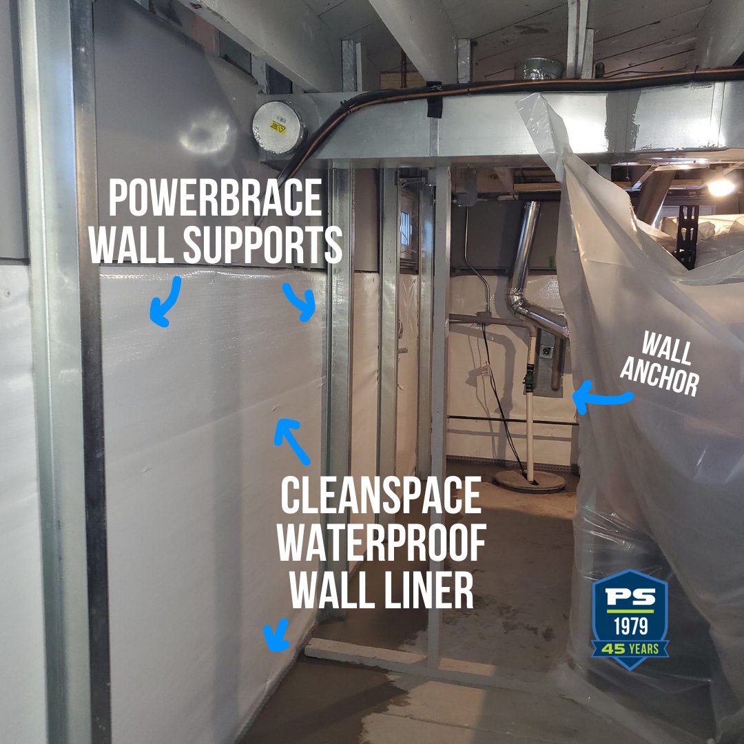Check out this recent combo project we completed. Foundation repair and waterproofing solutions installed at the same time!

Contact our team today to learn more.

#BowedWallRepair #WetBasement #BasementWaterproofing #HomeImprovement #GoPermaSeal #Chicago #Chicagoland