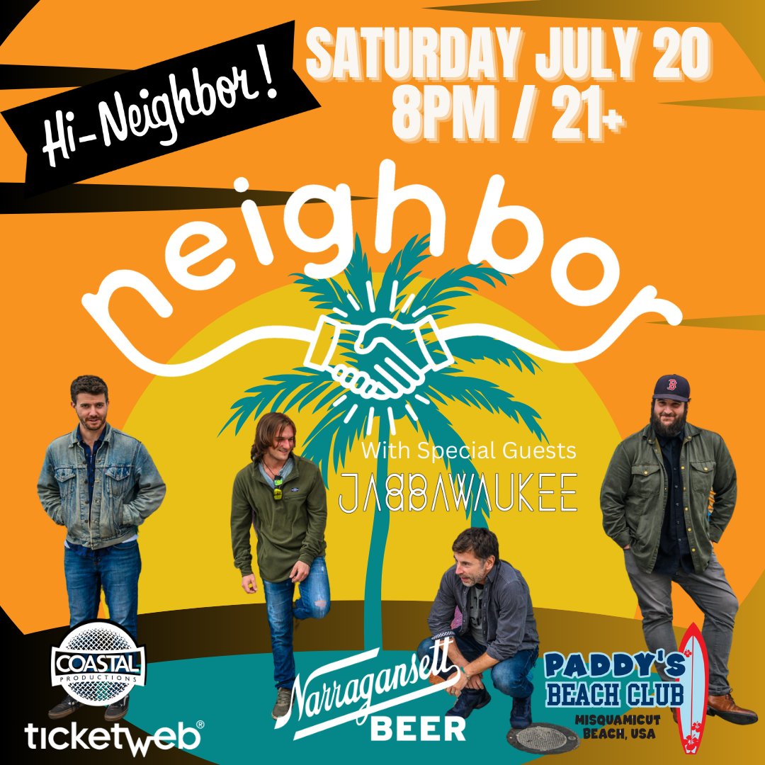 The count down to summer has began and @PaddysBeach in #RhodeIsland has you covered! 😎 Start making your beach plans to see @Thomasjack, @neighbortunes, @ballyhoorocks and more!