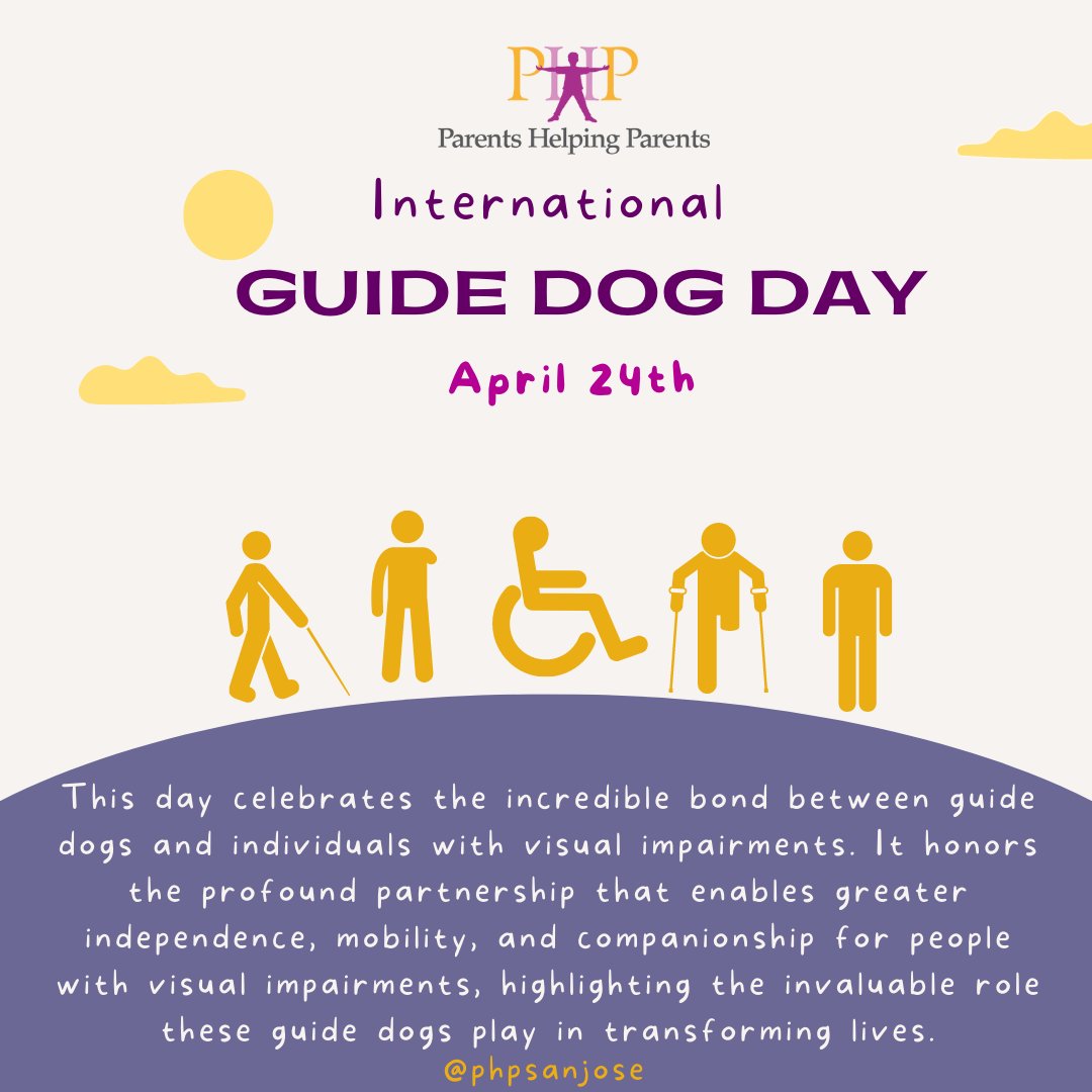 Guided by Love, Empowering Independence!🌍🐾✨Today, we stand with parents raising children with disabilities who rely on these incredible canine companions. Join us in honoring the unwavering loyalty and life-changing impact of guide dogs💙🤝#InternationalGuideDogDay #phpsanjose