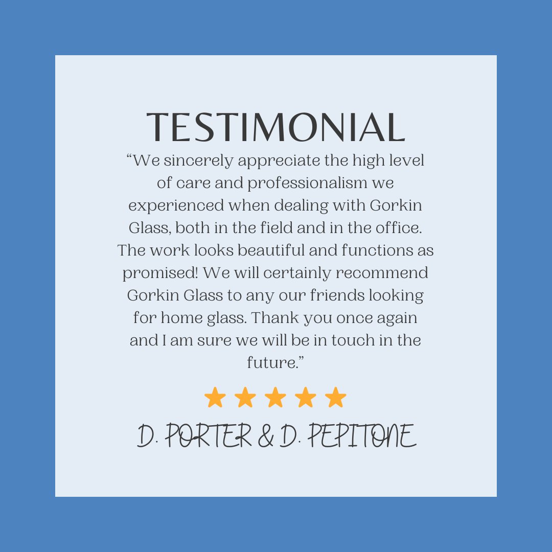 Here is a testimonial from one of out clients. #testimonial #glass #mirrors #home #homeoffice #bathroom #shower #glassshower #showerdesign #custom #residentialglass #professional