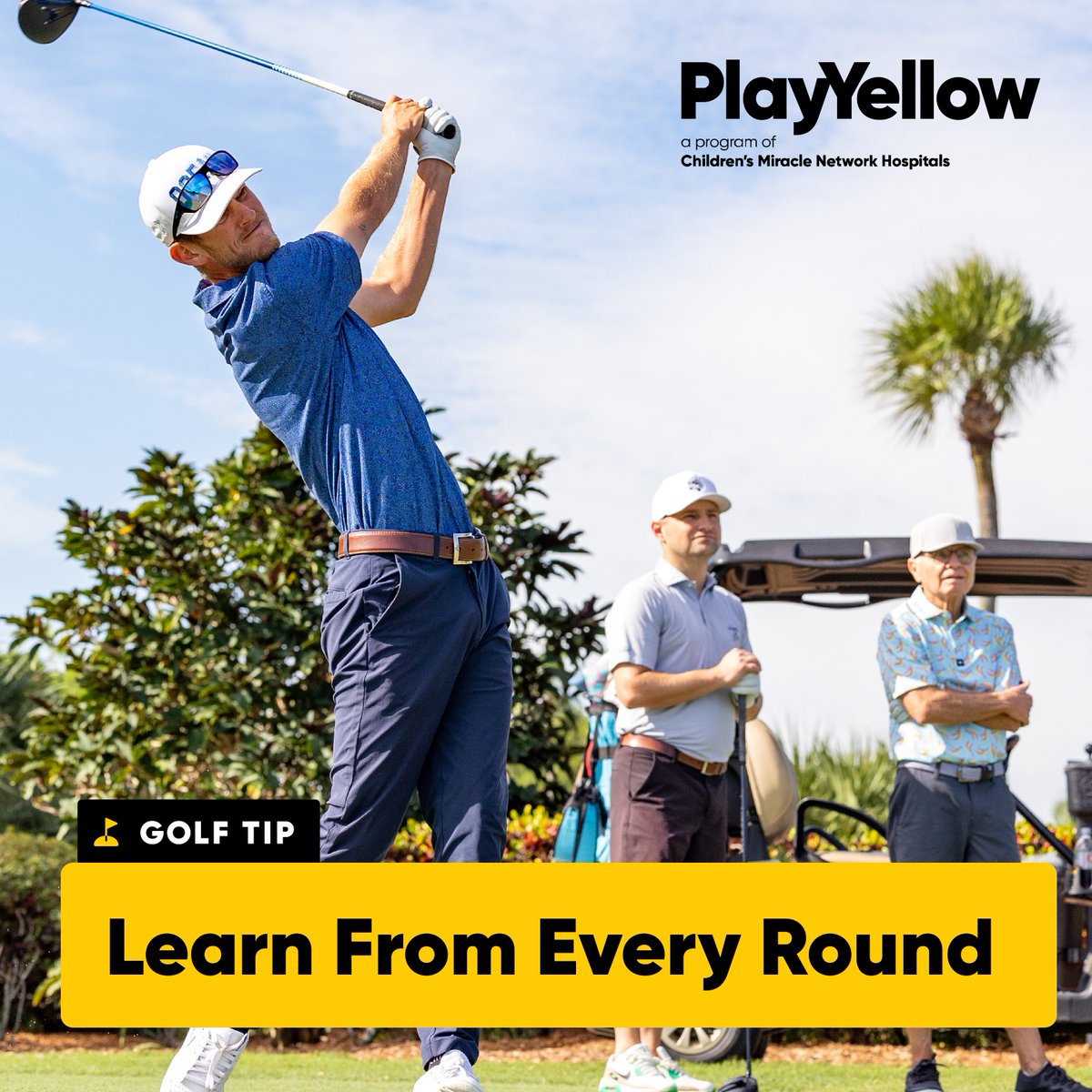 Whether you shoot your best score or struggle on the course, there's always something to learn. Reflect on your round afterward to identify areas for improvement. 📈 #PlayYellow #GolfTip