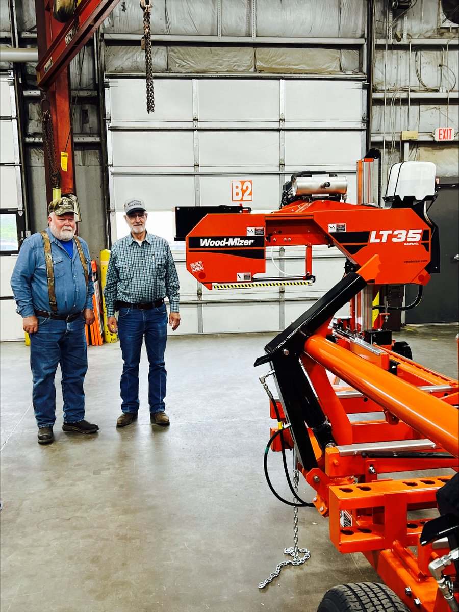 What an awesome way to celebrate #woodmizer! Congratulations to Bill Burkart on picking up his very first sawmill! Bill and his friend Joe stopped by today to pick up his LT35 Hydraulic. #woodmizer #sawmills #livethewoodlife #sawyerlife #woodmizerfamily