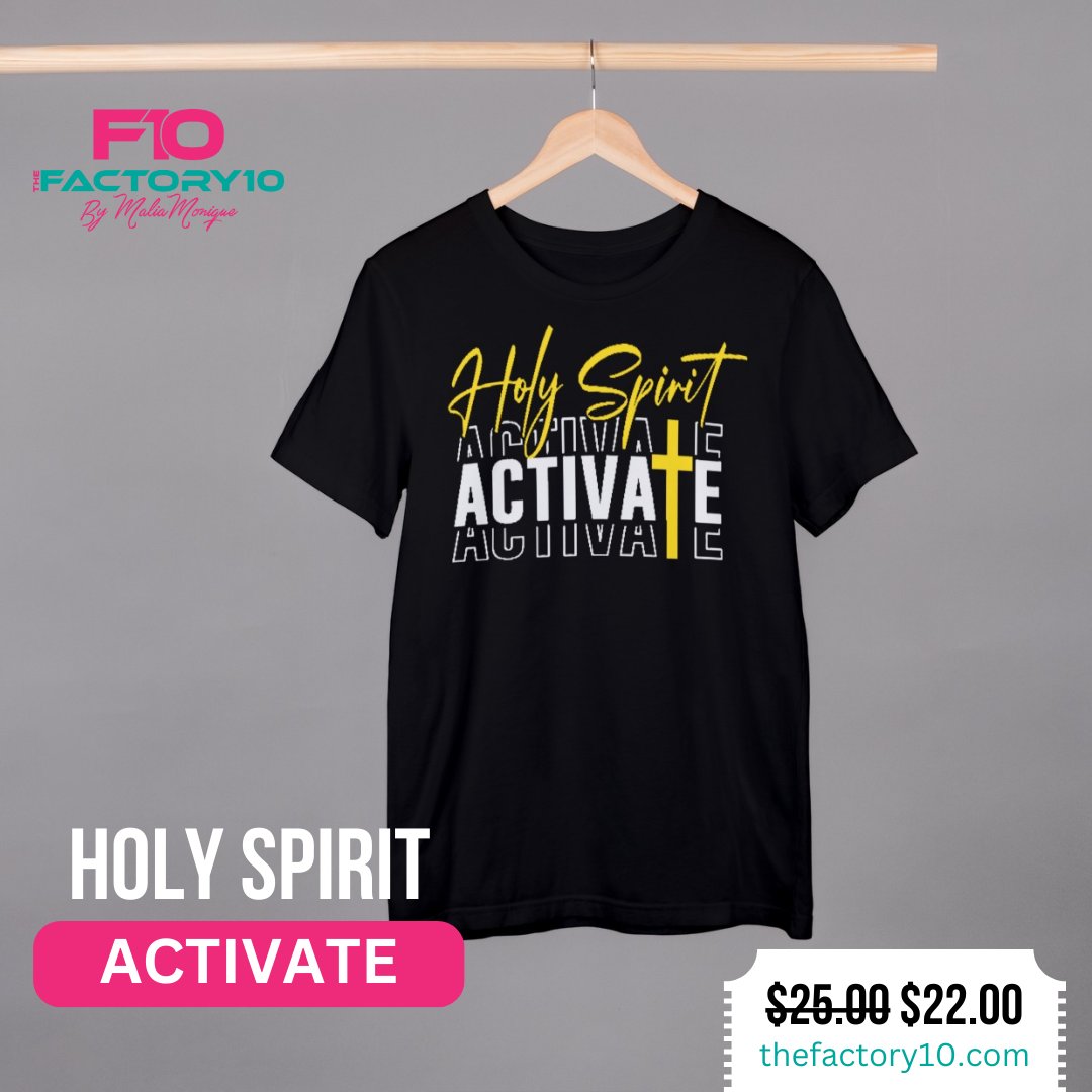 Wear your faith proudly with our 'Holy Spirit Activate' unisex crew neck! 💫🕊️

This tee is a reminder of the power of the Holy Spirit. 🙏🏾

🛍️ Order now and let your light shine!

thefactory10.com/product/holy-s…

#thefactory10