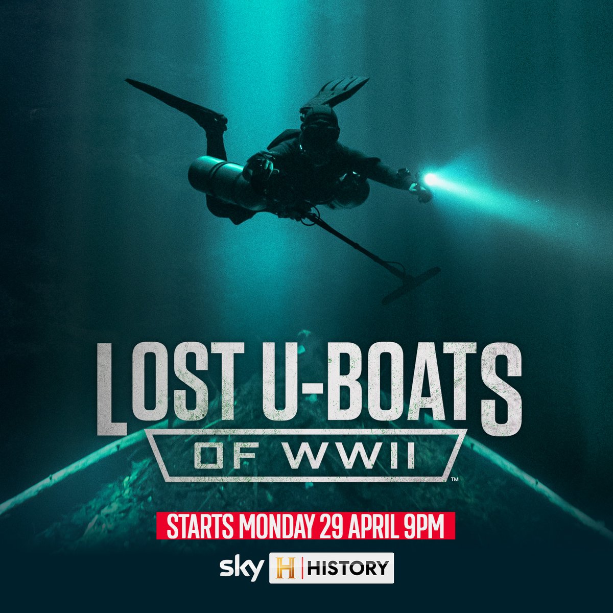 Do Nazi U-Boats loaded with stolen treasures lie at the bottom of the sea? 🤿 Prepare to dive deep and discover the answer in #LostUBoatsOfWWII. 📺 Starts Monday 29 April 9pm