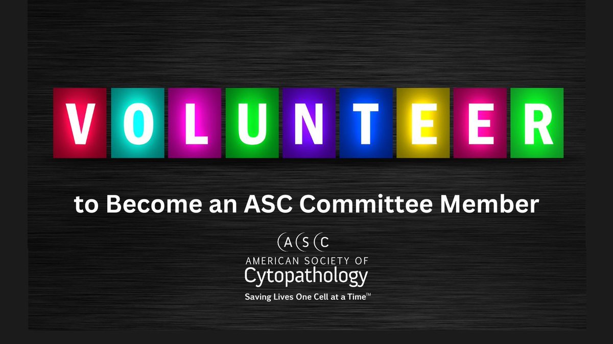 Are you looking for a way to become more involved in the ASC? Volunteer to join a committee! Joining a committee is a great way to meet members, make a difference and give back to the society. Sign up and start making a positive impact! buff.ly/3Szpzbz #cyto #cytopath