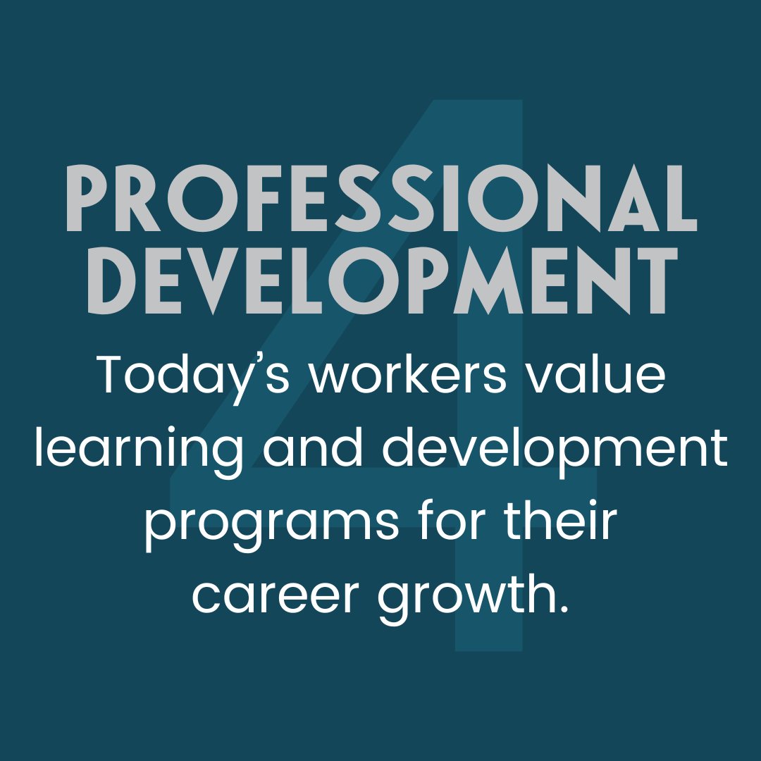 EcgInsurance's tweet image. 4. PROFESSIONAL DEVELOPMENT
Today's workers value learning and development programs for their career growth.

#ECGInsurance #BenefitsMadeSimple #EmployeeMorale #BenefitsPackage #EmployeeBenefits #FamilyFriendly