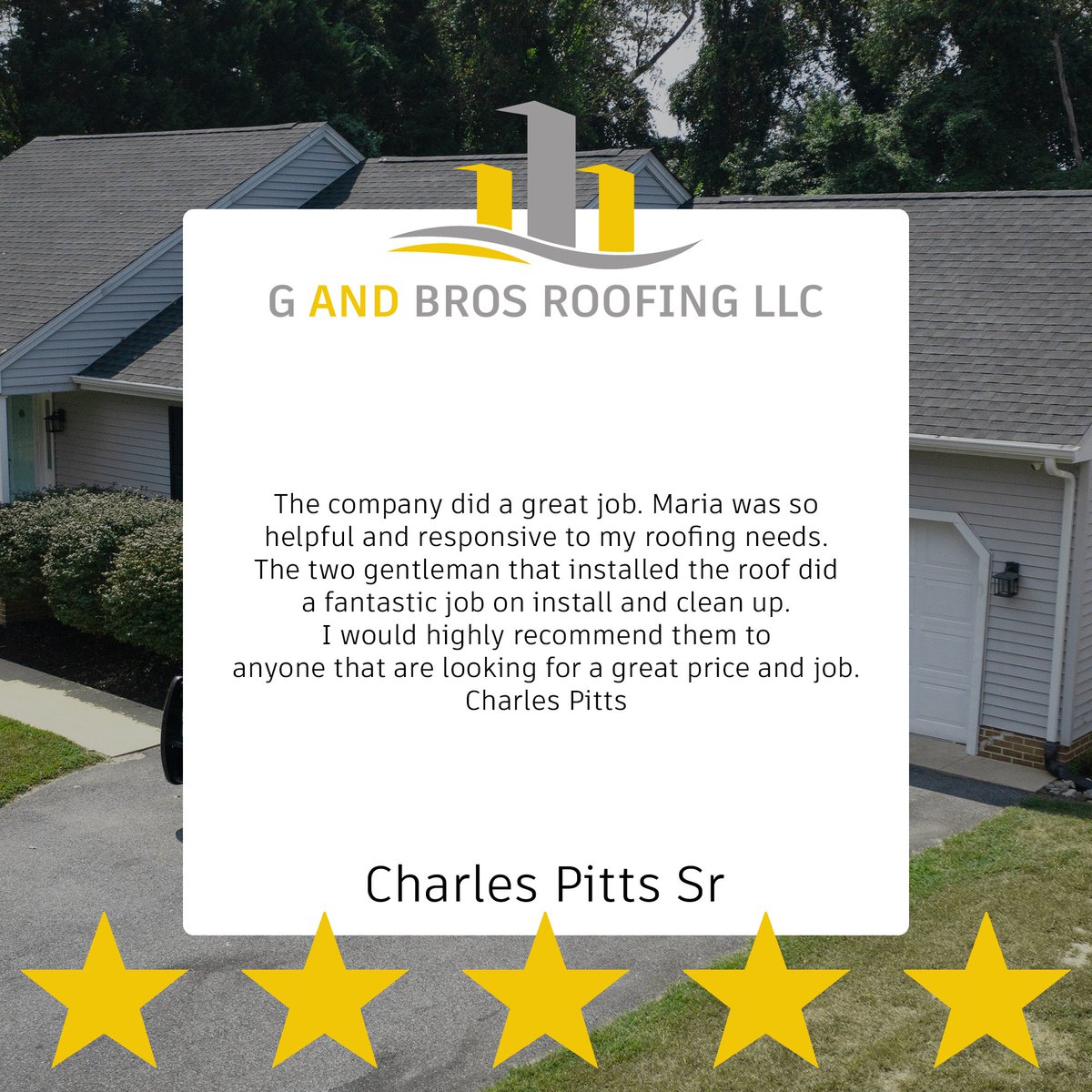 Thank you so much Charles for your review and positive feedback!

=====

#MarylandRoofing #roofing #roof #roofer #contractor #roofingcontractor #rooftop #homeimprovement #freeinspection #newroof #roofinglife #gutters #marylandroof #winddamage #stormdamage #insuranceclaims