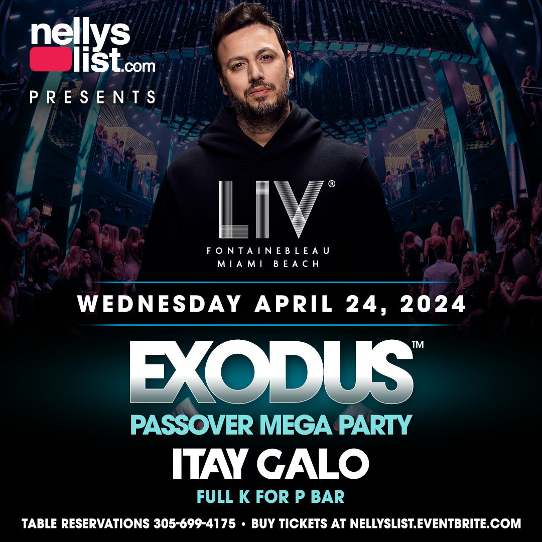 See you TONIGHT 👀 EXODUS Passover Mega Party WEDNESDAY, April 24th! 🙌 🎟 LIVnightclub.com/Miami