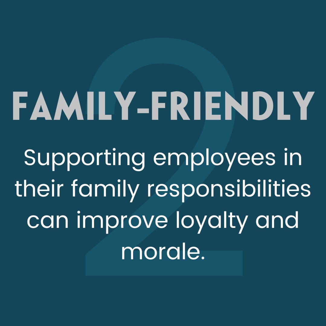 EcgInsurance's tweet image. 2. FAMILY-FRIENDLY
Supporting employees in their family responsibilities can improve loyalty and morale.

#ECGInsurance #BenefitsMadeSimple #EmployeeMorale #BenefitsPackage #EmployeeBenefits #FamilyFriendly