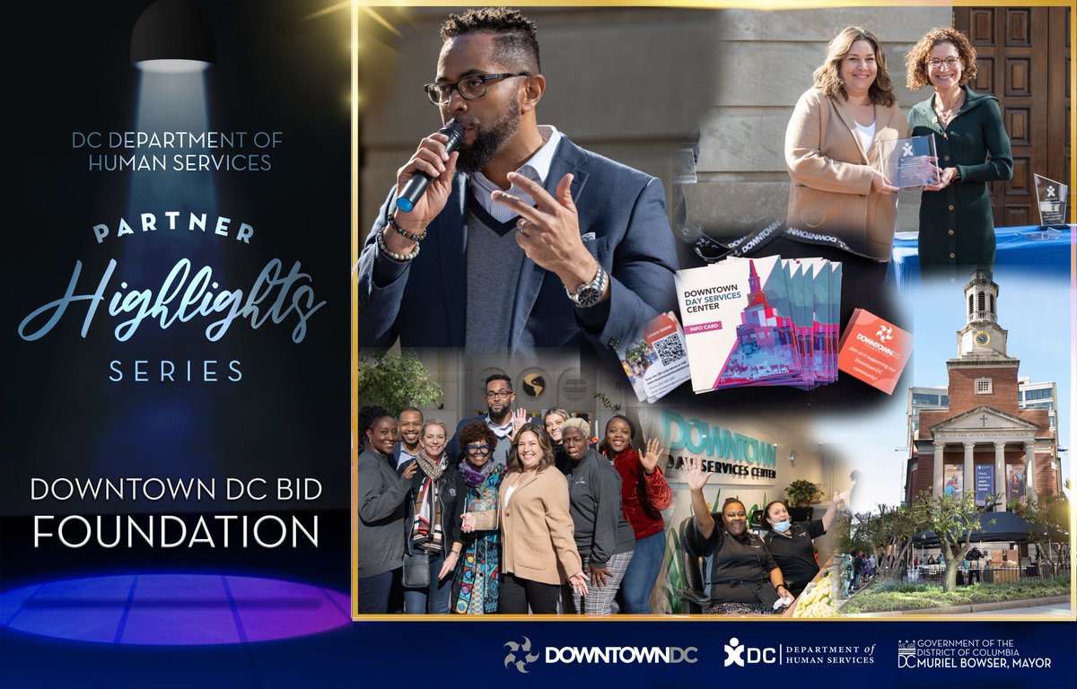 DCHumanServ's tweet photo. Downtown DC BID Foundation's mission is to serve and celebrate our vibrant and diverse DowntownDC community. DHS is proud to have the foundation's partnership in service to the District's most vulnerable residents. @DowntownDCBID
#PartnerHighlights https://t.co/KC3V2JwK83