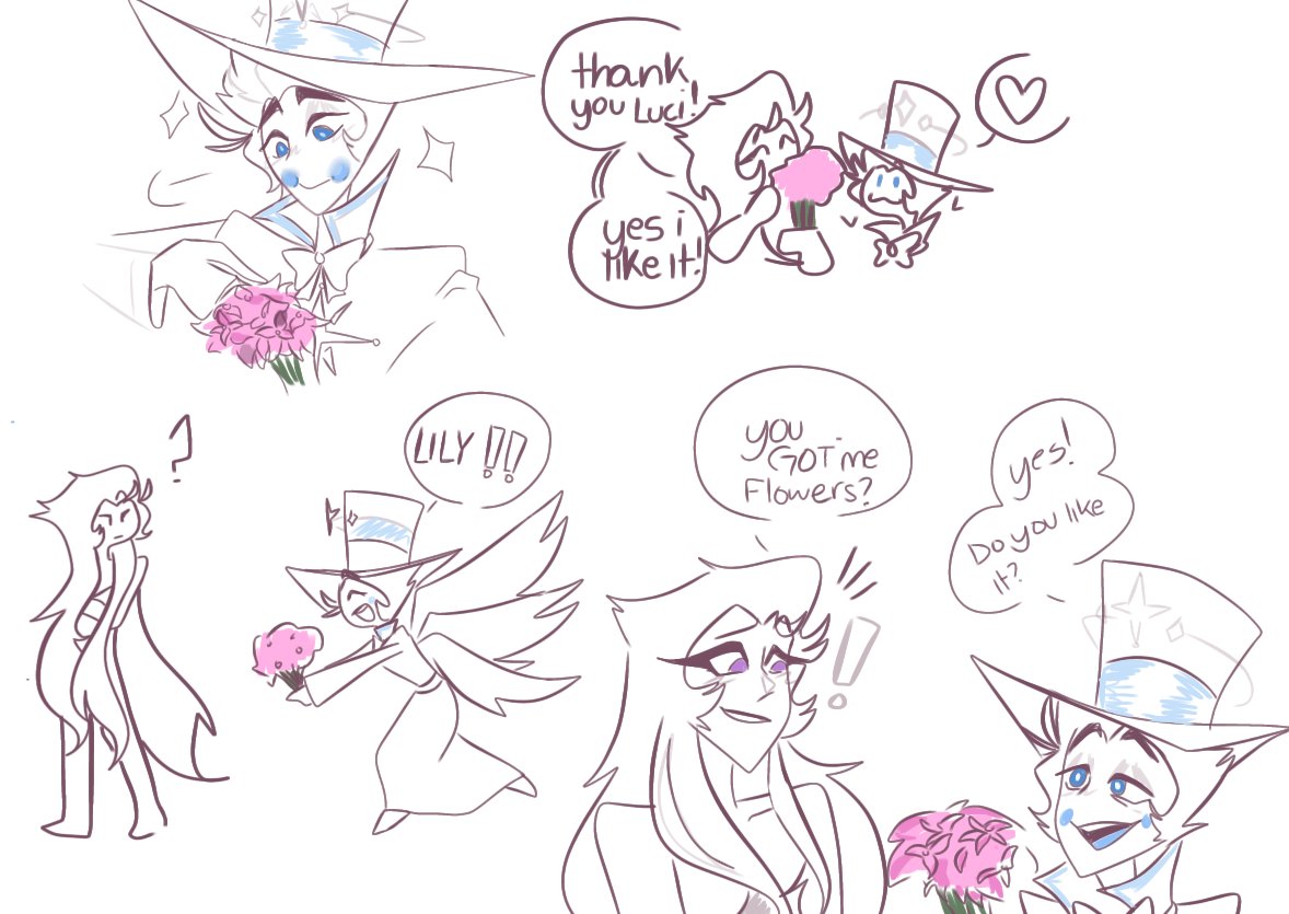 He got a Flower for her💞.. 

#LilithxLucifer #Lucilith #GardenOfEden #HazbinHotel #Cute