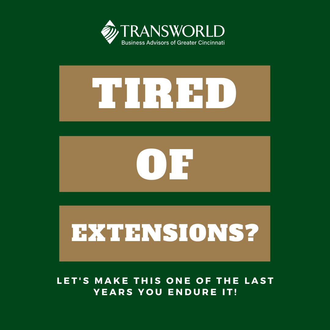Are you tired of filing extensions and the chaos tax season brings to your business? Let's make this the last year you endure it! 📈

#TaxEfficiency #BusinessOptimization