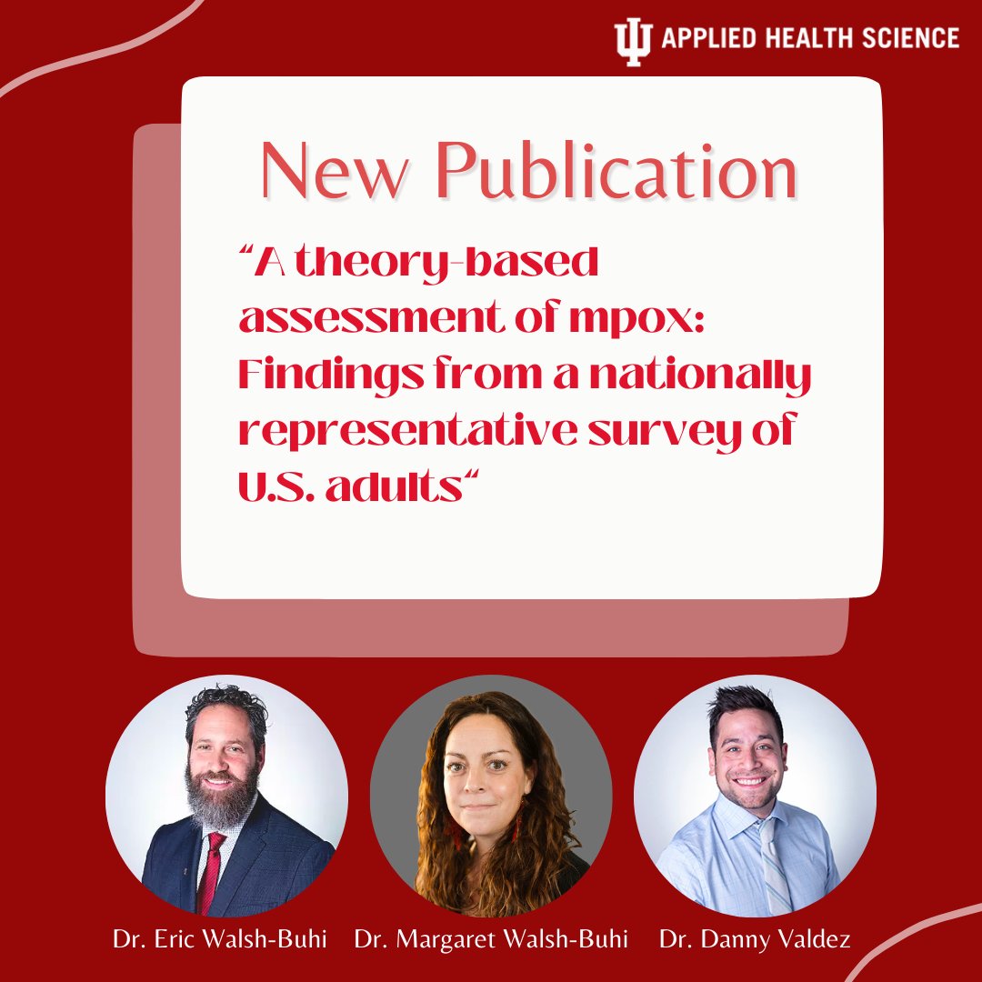 New Publication! This recent journal article is lead-authored by Dr. Margaret Walsh-Buhi and co-authored by our very own Dr. Eric Walsh-Buhi and Dr. Danny Valdez. Be sure to check it out! pubmed.ncbi.nlm.nih.gov/38489274/ #Mpox #Survey #PublicHealth