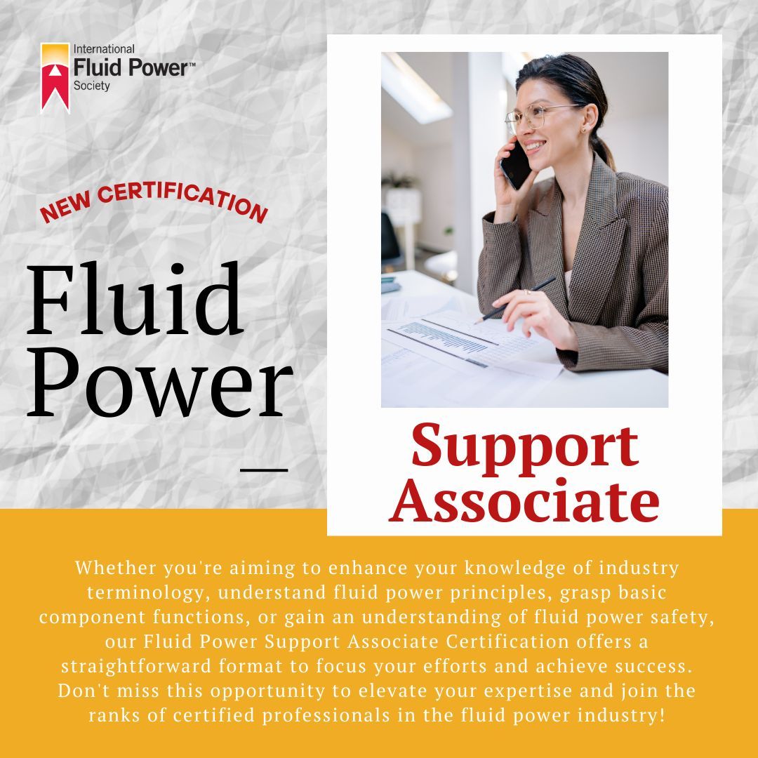 The_IFPS's tweet image. Enhance your expertise and advance your career with the Fluid Power Support Associate Certification!  Get ready to enhance your expertise and advance your career: ifps.org/the-fluid-powe… 

#fluidpowerservices #fluidpowercertification #IFPS#IFPScertified #onlyfluidpowercan