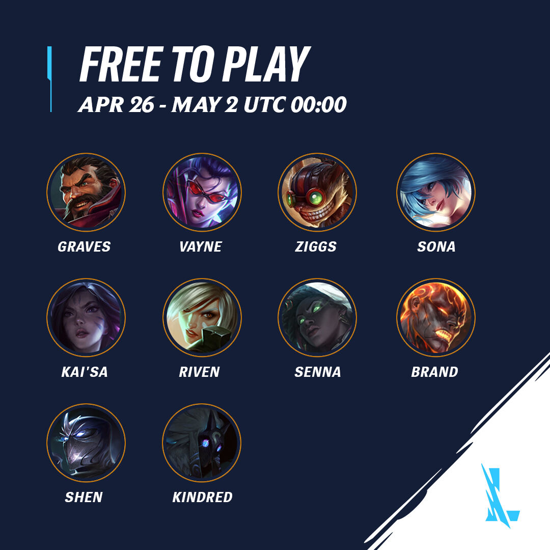 Here's this week's free-to-play rotation! Let us know who you've tested out so far. 💬