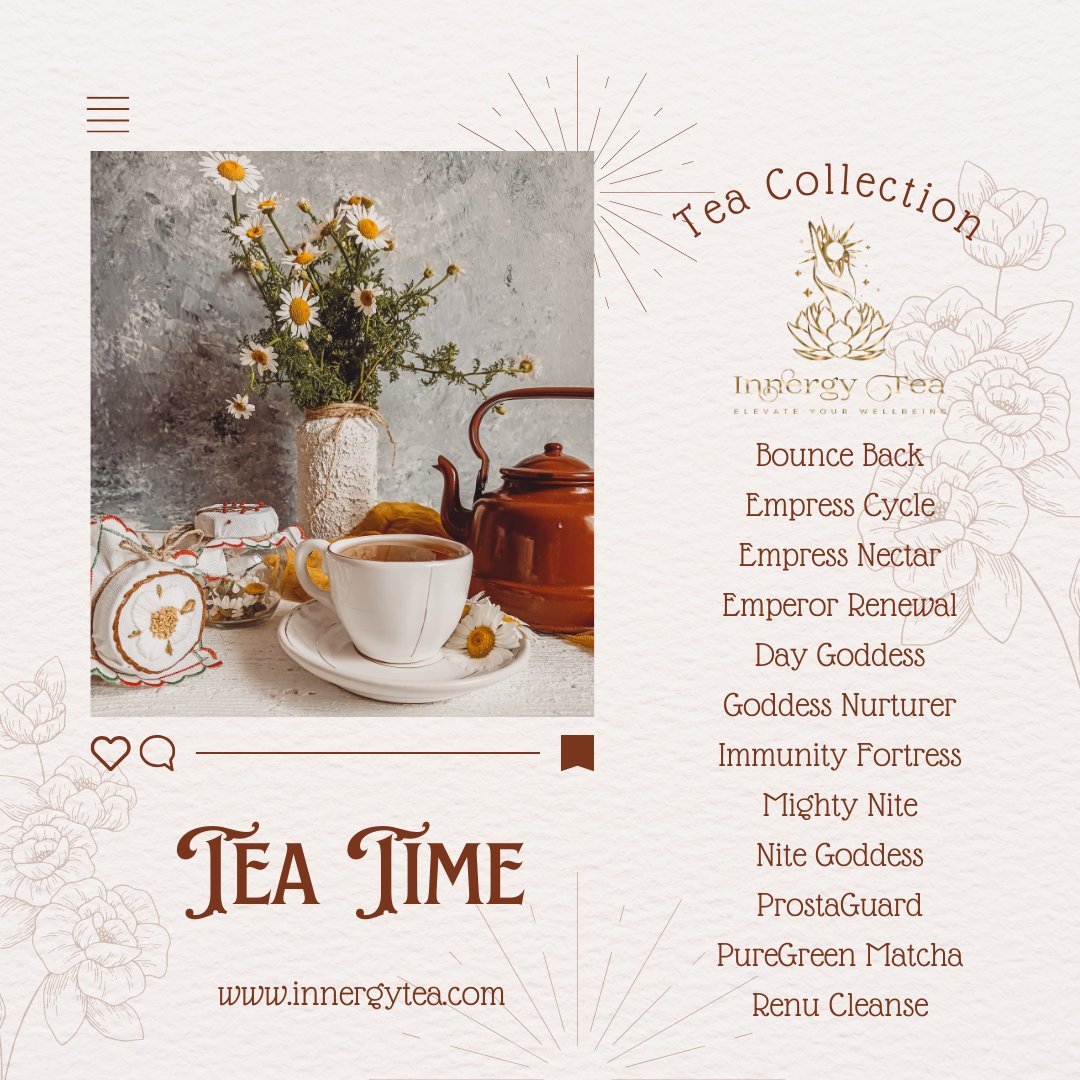 InnergyTea's tweet photo. Are you ready to embark on a journey through the diverse flavors of the Innergy Tea collection? From classic blends to exotic infusions, there's a tea for every mood and moment waiting to be discovered!💭✨ Drop a comment below and let us know which tea steals your heart. 
Bio🔝 https://t.co/24sVWK4i8V