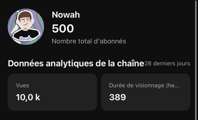 Nowahytb's tweet photo. Les 500 abonnés sont là ! Merci beaucoup, la suite arrive fort ! 🙌🏼🥳 https://t.co/JeWScW3X9a