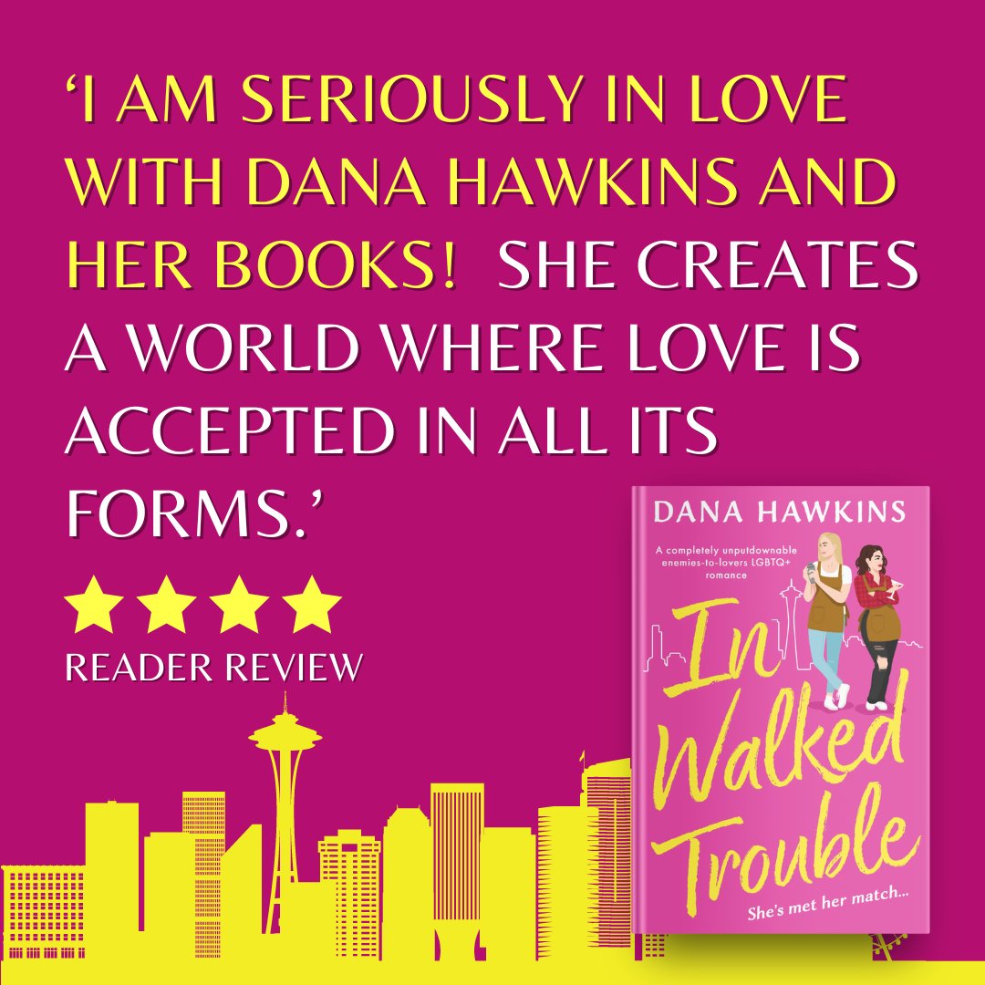 Spicy sapphic romance that ticks all the boxes
💜 Enemies-to-lovers
💜 Forced proximity
💜 Found family
💜 Workplace (mixologists)
💜 Dual POV

😍 Don't miss out and start reading In Walked Trouble by @DHawkinsAuthor today: geni.us/212-rd-two-am

#sapphicromance #bookreview