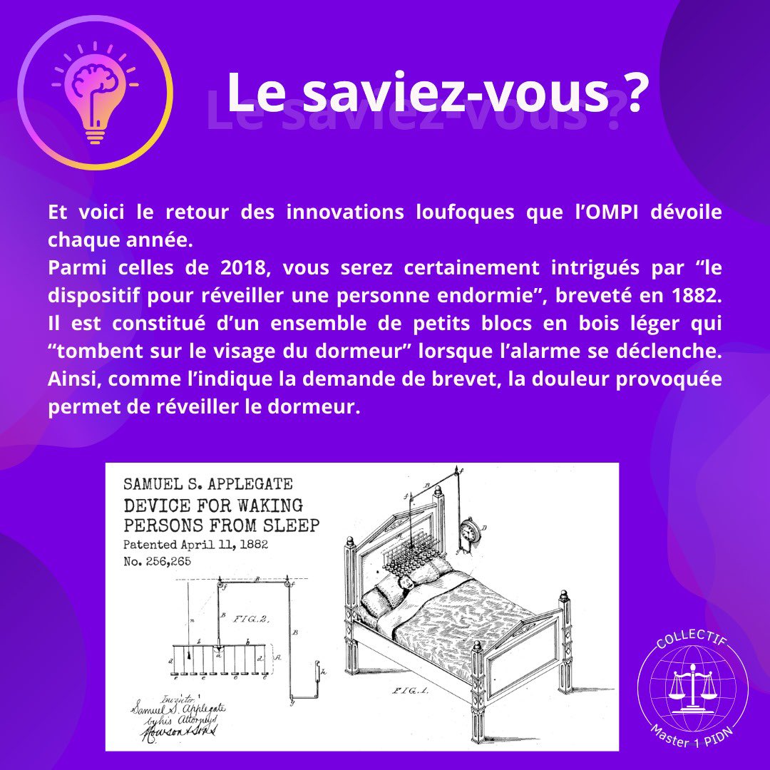 Master1_PIDN's tweet image. ⏰ Un réveil pas comme les autres …

#OMPI #brevet #invention #reveil #alarme