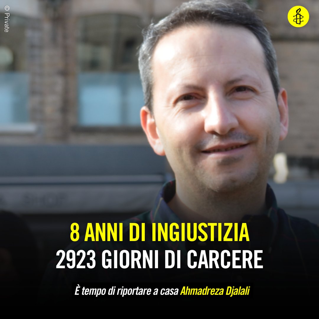 8 anni di ingiustizia. 2923 giorni di carcere. Riportare Ahmadreza Djalali a casa! #BringDjalaliHome