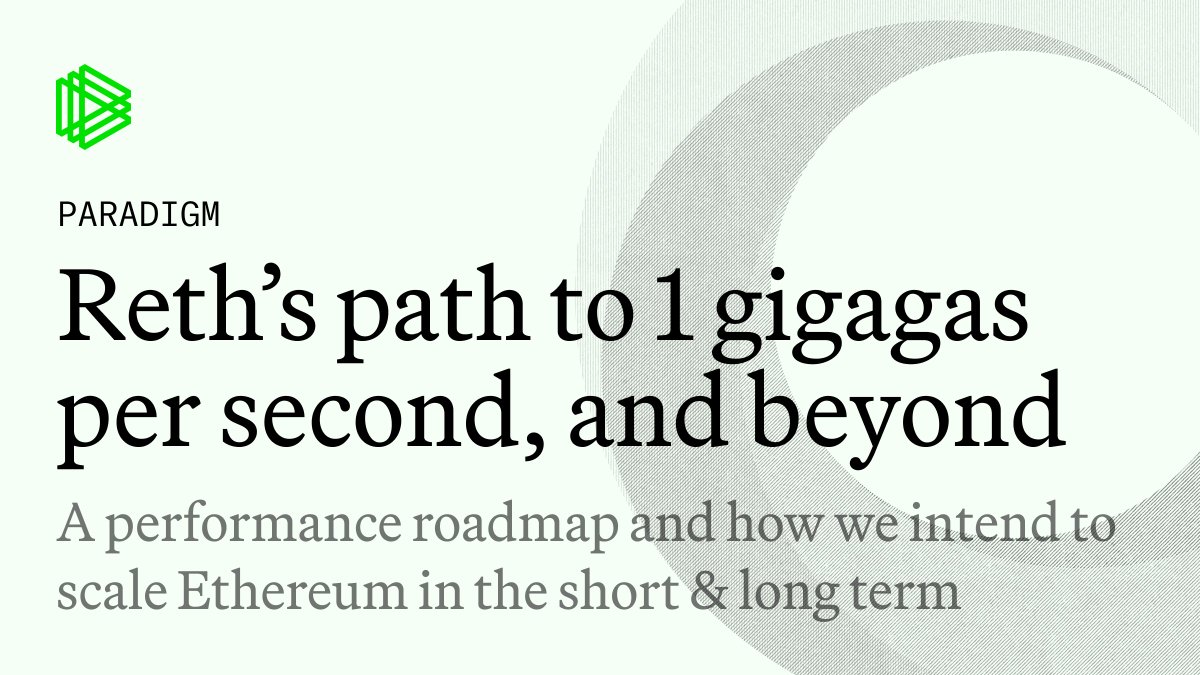 We have made great strides in the world of blockchain scaling in the last 10 years. It’s time to go further. Reth’s path to 1 gigagas per second, and beyond…where we present our roadmap for scaling Ethereum.