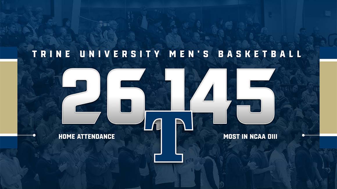 A huge thank you to #ThunderNation to helping us lead NCAA DIII in total home attendance for @TrineThunderMBB this season!