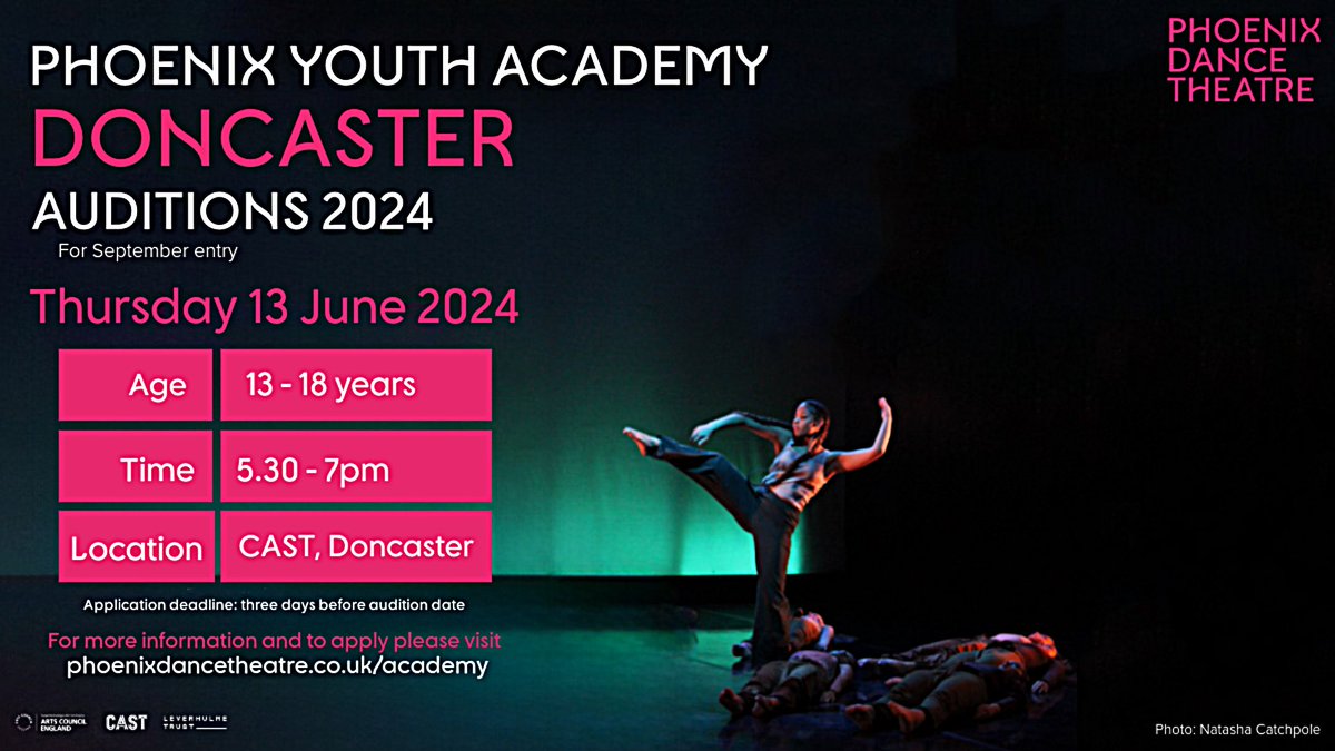 📣Phoenix Youth Academy Auditions - DONCASTER 📣 Calling dancers in Doncaster aged 13–18! Want to take your dance technique & performance skills to the next level? If so, our Phoenix Youth Academy is for you! Find out more & apply phoenixdancetheatre.co.uk/academy/doncas…