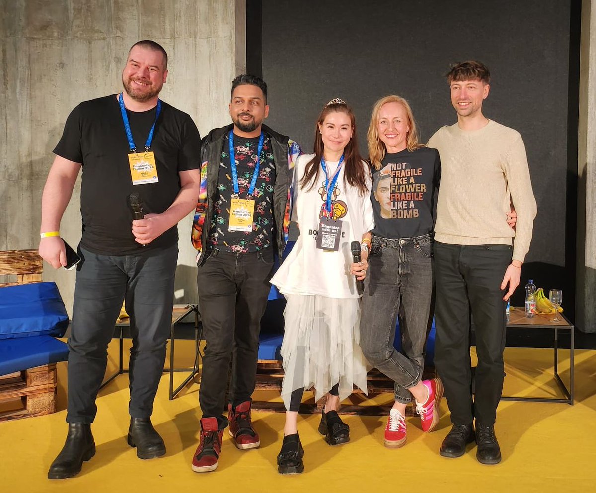 ilo_0x's tweet photo. Honoured to share the stage today with @psvattan @JenniferChengLo @IrenaSatke for a DAO discussion panel on @BananaConfXYZ
You guys rock! Much looking forward to our trajectory over the coming years!
#bananization https://t.co/4RCE19Rx8q
