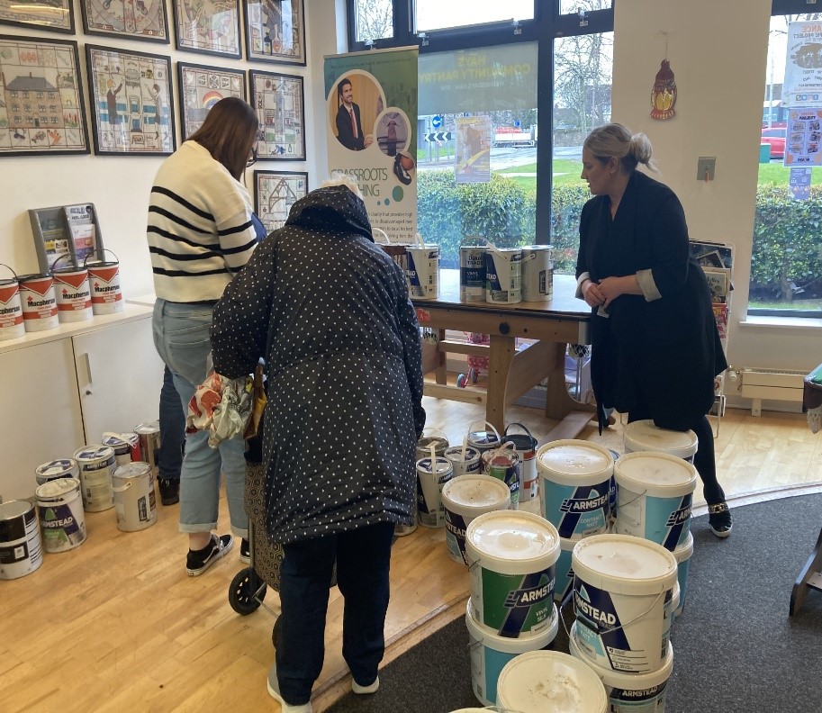 We hosted a paint giveaway event, and it was a huge success! A massive shoutout to @duluxdbn, @_NovusSolutions, and @KevinMcGee for their generous paint donations. Thanks to them, 75 Customers were able to collect paint for their #home projects. 🎨🏡 #BecauseCommuntiyMatters