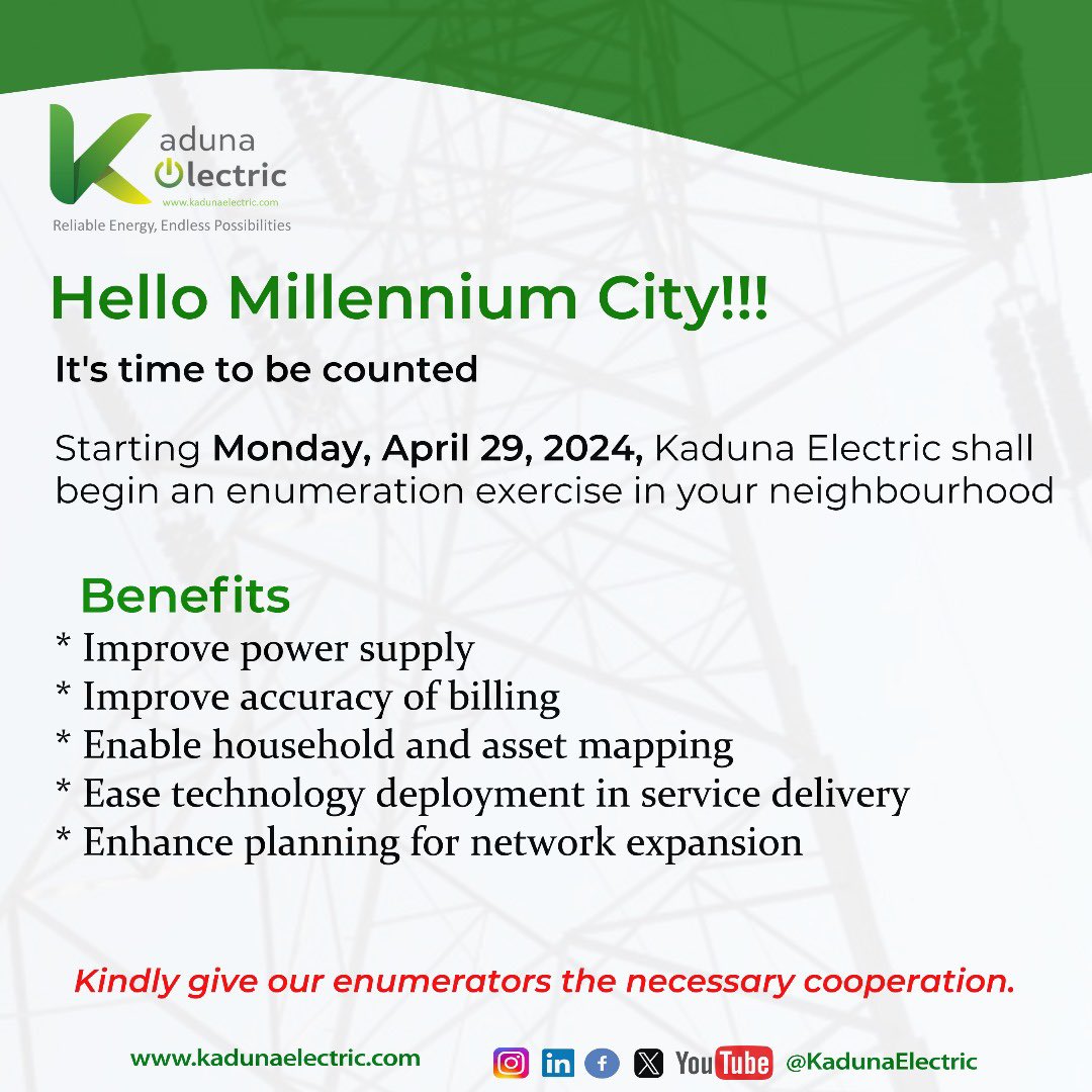 MILLENNIUM CITY RESIDENTS @Kadunaelectric @InsideKaduna_