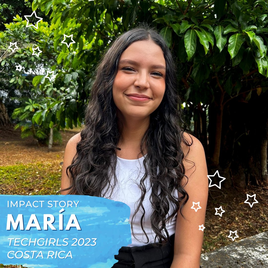 Today's impact story [bit.ly/3JsAGia] features María, a 2023 TechGirl from Costa Rica! After participating in the #TechGirls program, she created a project to help encourage STEM interest in other young girls. #TechGirlsGlobal #TechGirls2023 @ECAatState @usembassysjo