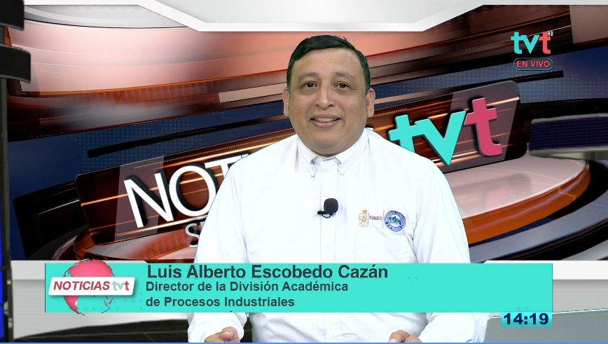 Visita el Mtro. Luis Alberto Escobedo Cazán, director de la División de Procesos Industriales el programa #NoticiasTVT de @TVTenlinea en donde da a conocer la oferta educativa de la @UTTAB y la convocatoria septiembre-diciembre 2024.