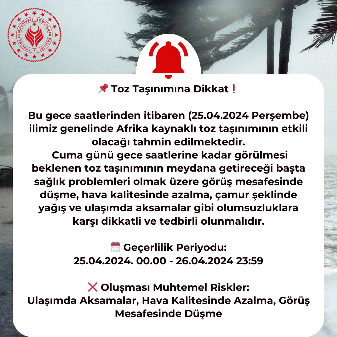 ⚠️ Meteorolojik Uyarı ❗️