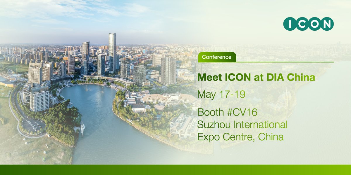 Meet the ICON team at #DIA China, booth #CV16 and discuss the way of working on the lifecycle drug development in the Asia market. ow.ly/3NGE50RlWMo