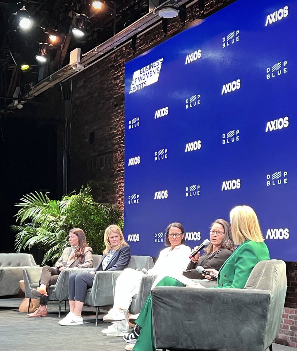 When you invest in women, good things happen. Incredible time at the Deep Blue x @axios Business of Women's Sports Summit in NYC @zalkudcy @rennaestubbs @meljones_33 @thereseohiggins