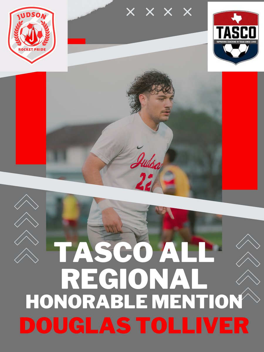 Congratulations to our very own Douglas Tolliver for being recognized as TASCO All-Region honorable mention. @JISDRocketPride @JISD_ATHLETICS @JudsonAthletics
