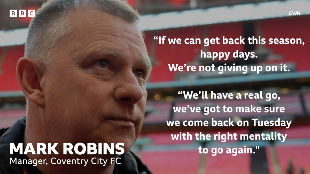 Sky Blues 'will have a real go' at Wembley return bbc.in/3Wdj4yE