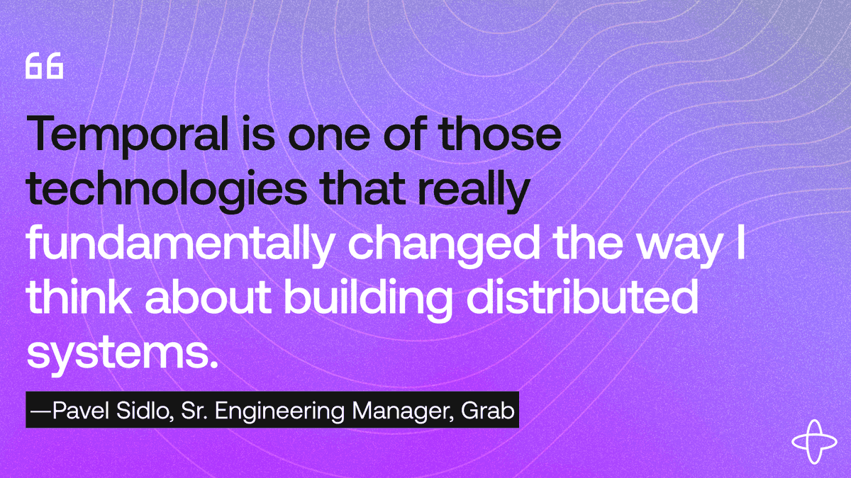 It’s words like these from Pavel Sidlo, Senior Engineering Manager at Grab, that continue inspiring other developers to take the leap and learn about a better way to build distributed systems! Check out more of their story here: temporal.io/in-use/grab