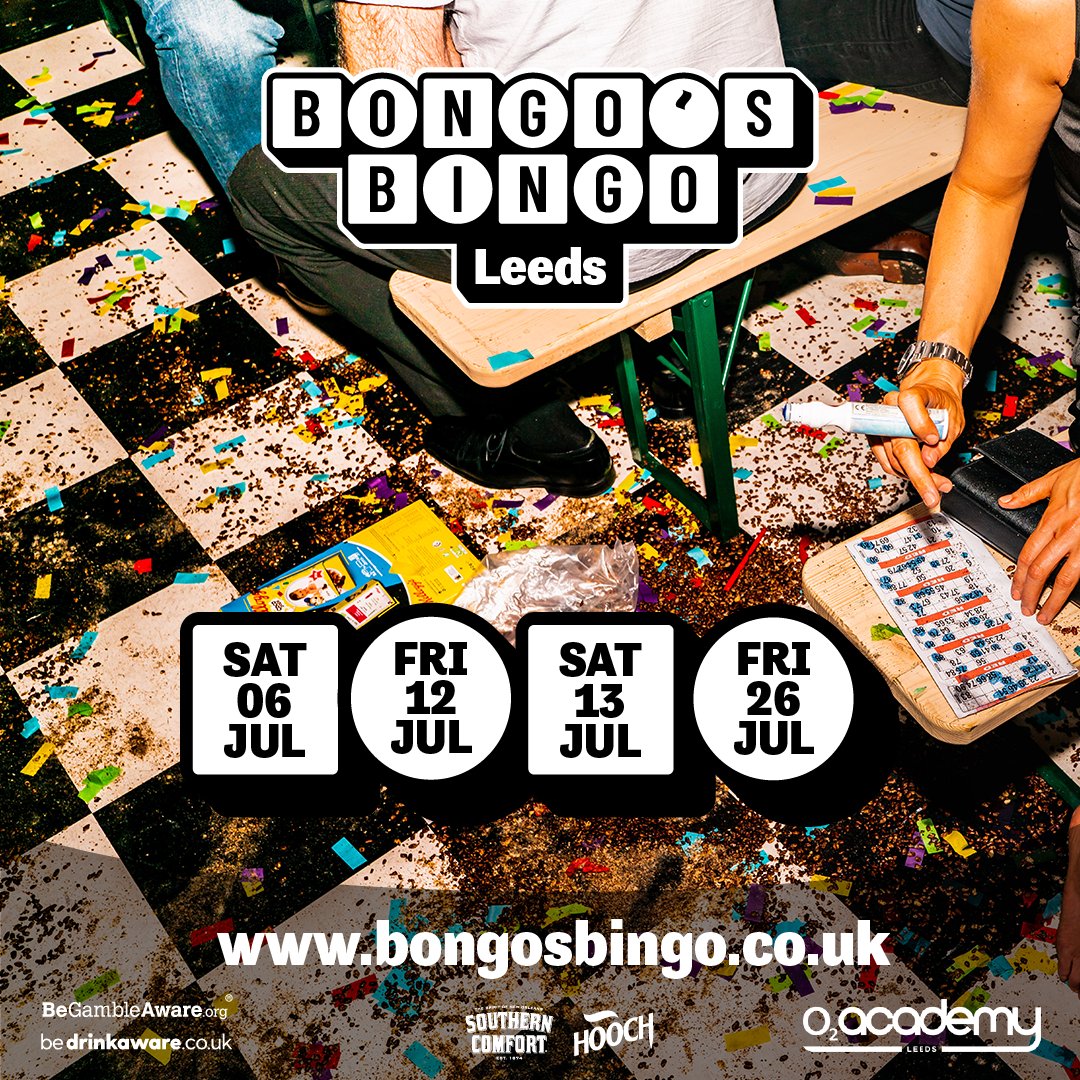 New dates have just been announced for the legendary @BongosBingo! 🎉 A twist on the original game, expect dance-offs, sing-a-longs, big prizes and loads of surprises 🥳 Joining us on 6, 12, 13 and 26 Jul, tickets are on sale from 5pm Thu 2 May 👉 amg-venues.com/8RK350Rn7Wk