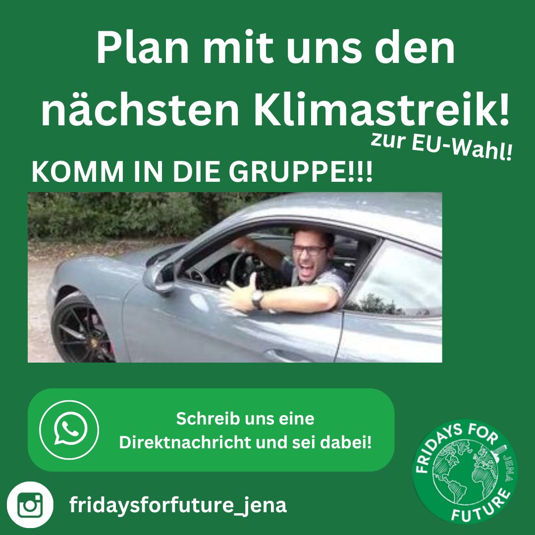 Mach mit und hilf uns bei der Organisation des nächsten Klimastreiks. Wenn du dabei sein möchtest ,dann schreib uns eine Direktnachricht!

#Jena #thüringen #Klimastreik