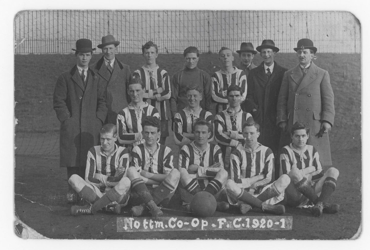 Many co-op societies had their own sports and social clubs for staff creating a sense of belonging to the movement. We received this photo from Nottingham of the co-op team in 1920. I wonder how many games they played and if they are still going? #Archive30 #SportArchive