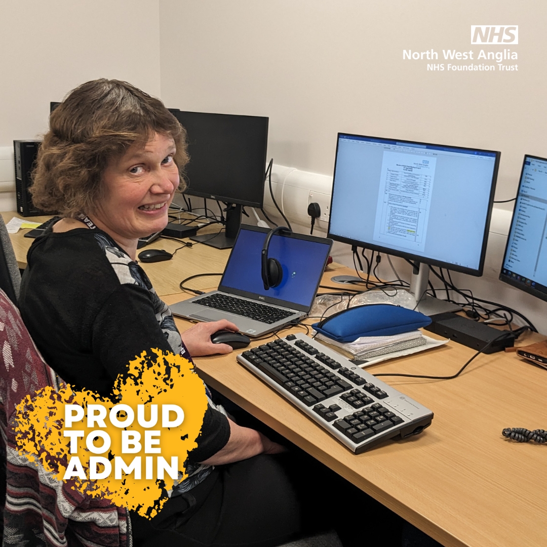Alison is an Emergency Planning Admin Assistant: 'My role entails event management plans and all admin roles. The variety involved in my work is one of the things I most enjoy about working here!' Thanks so much for all you do Allison! 🙂 💙 nwangliaft.nhs.uk/world-admin-da… #WorldAdminDay