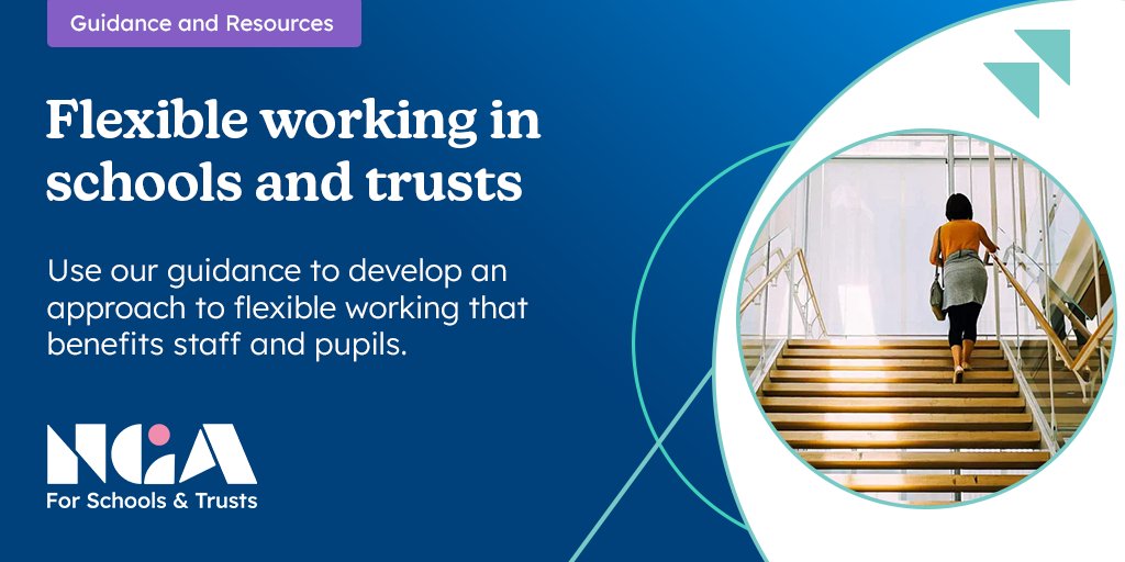 Be sure to check out our new guidance on flexible working in schools and trusts, a great tool for developing policies at your school or trust! Learn about: ✅the types of flexible working ✅responsibility of the board ✅possible benefits & much more! 👉nga.org.uk/knowledge-cent…