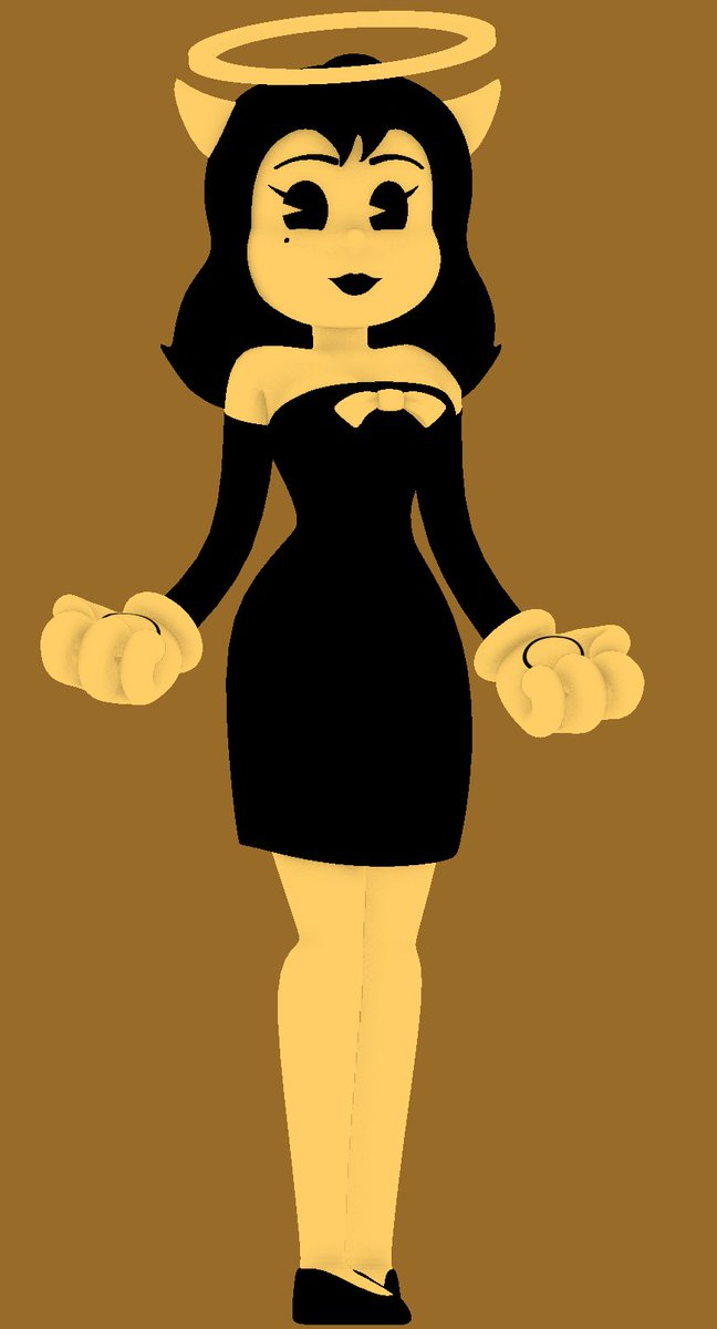 Private Toon Alice model I finished last night 🖤💛 #BENDY